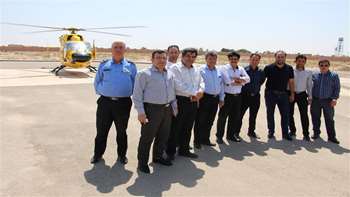 تشكيل جلسه آمادگي بالگرد آمبولانس (HEMS) جهت اعزام بيماران در بيمارستان معتمندي گرمسار