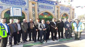 حضور پرسنل شبكه بهداشت در گلزار شهداء گرمسار