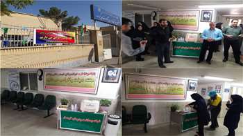 ايستگاه صلواتي هفته دولت در شبكه بهداشت ودرمان شهرستان گرمسار